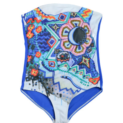 Traje de baño venado halter chaquira